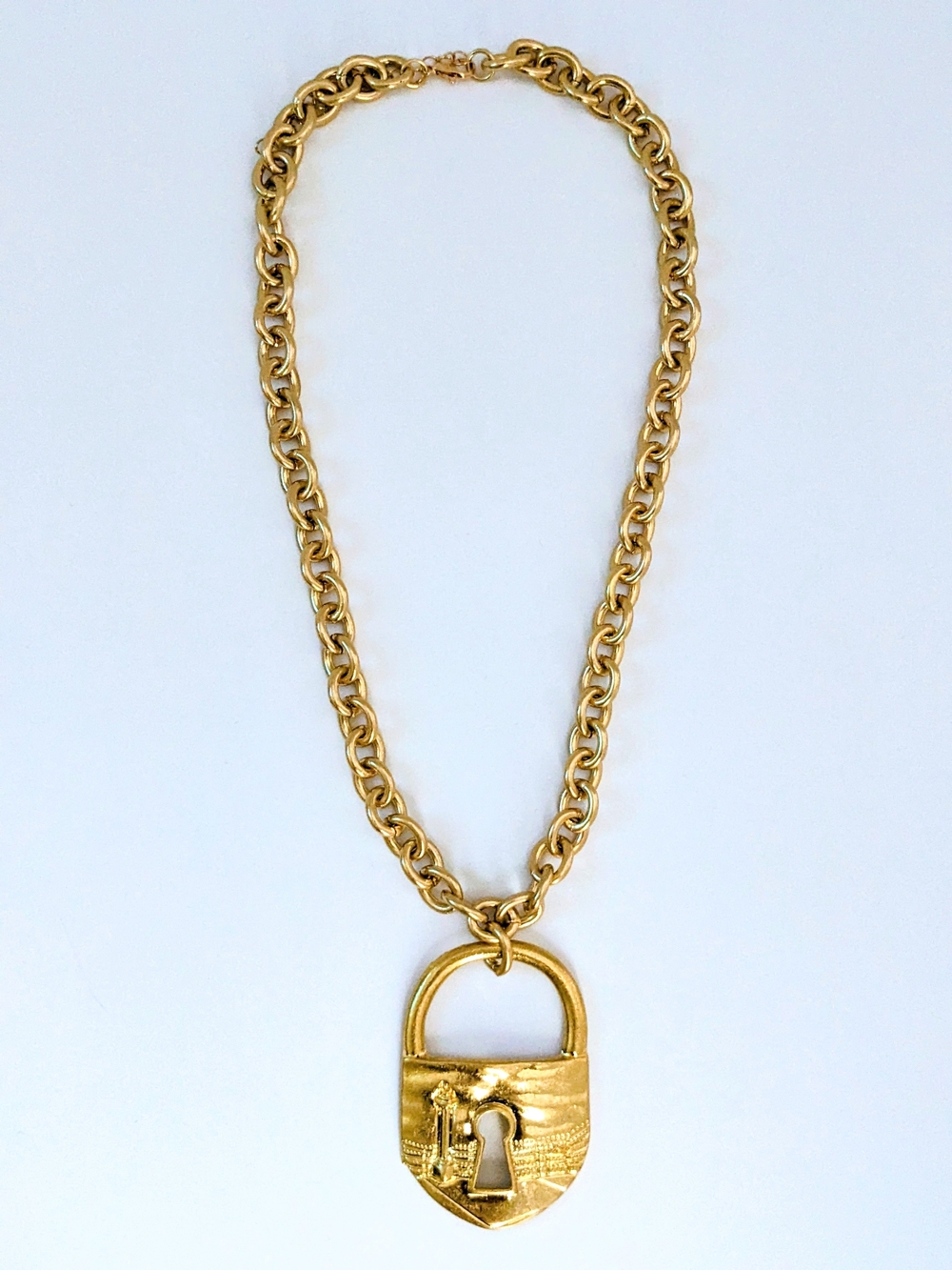 Padlock Pendant Chain Necklace